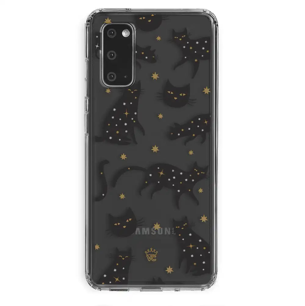 Black Cat Clear Samsung Galaxy Case