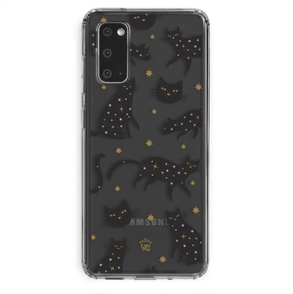 Black Cat Clear Samsung Galaxy Case