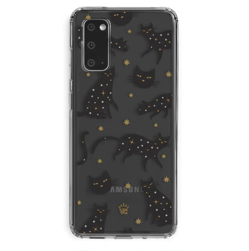 Black Cat Clear Samsung Galaxy Case