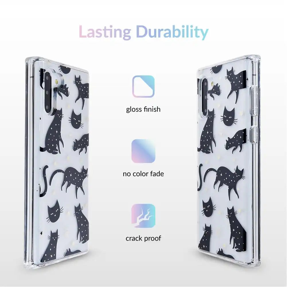 Black Cat Clear Samsung Galaxy Case