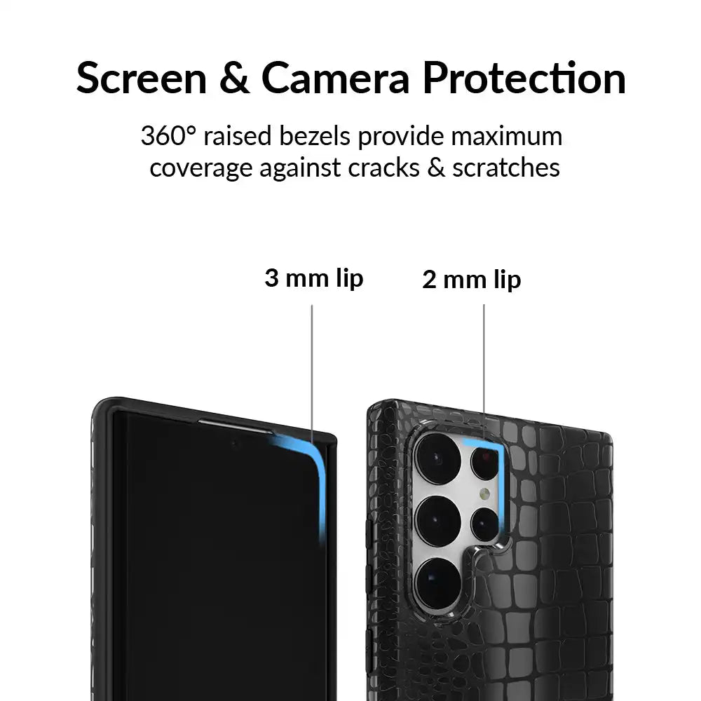 Black Croc Samsung Case