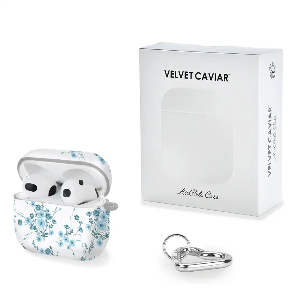French Blue Floral AirPod Case