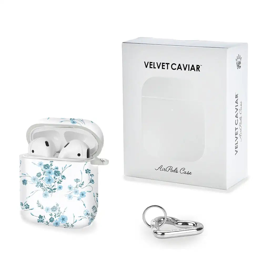 French Blue Floral AirPod Case