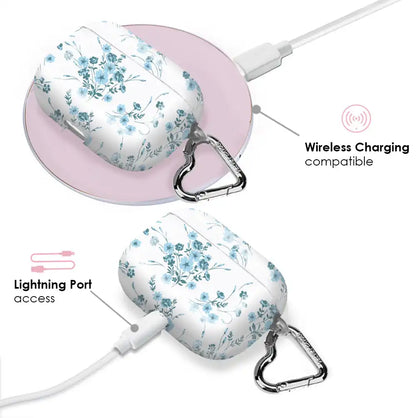French Blue Floral AirPod Case