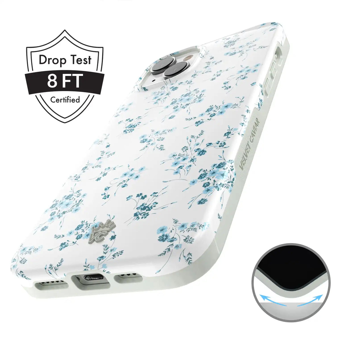 French Blue Floral iPhone Case