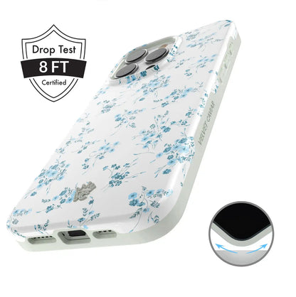 French Blue Floral iPhone Case