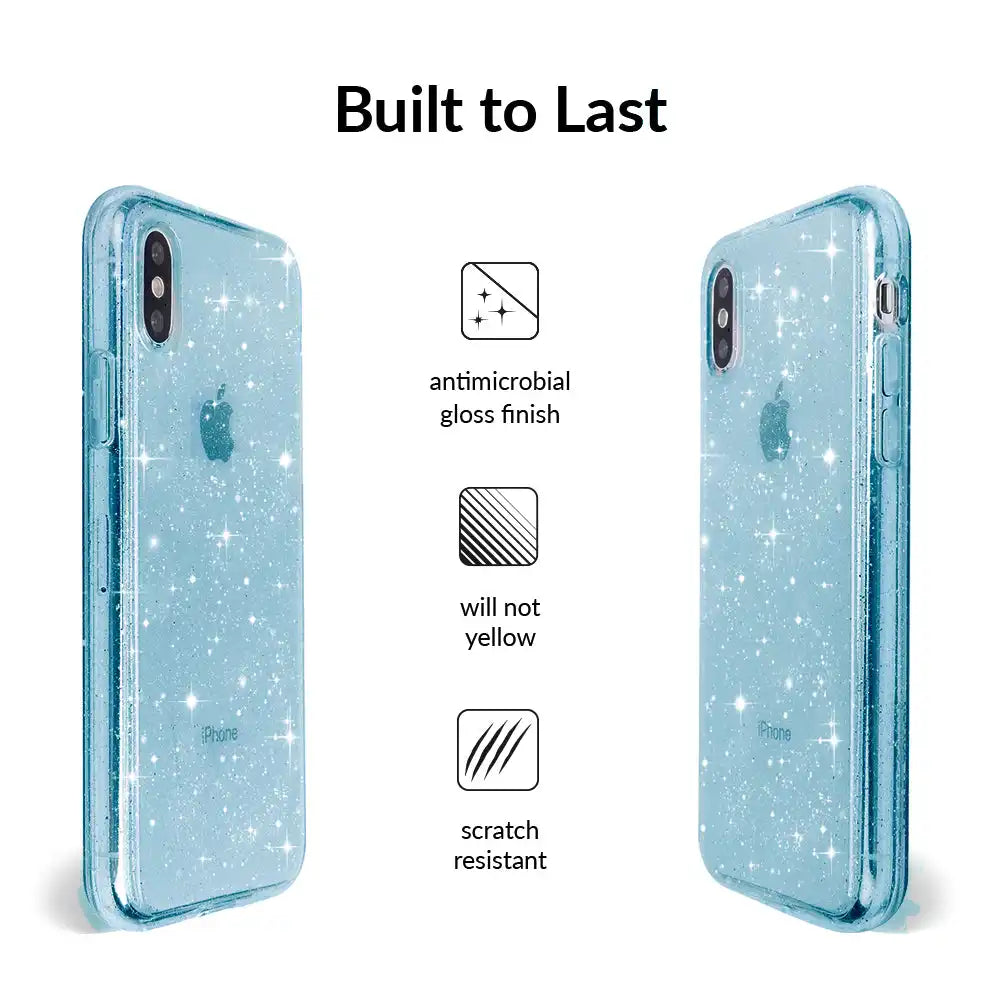 Blue Stardust Glitter iPhone Case