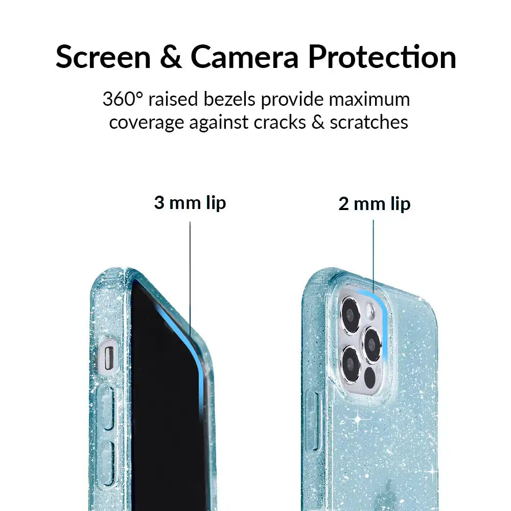 Blue Stardust Glitter iPhone Case