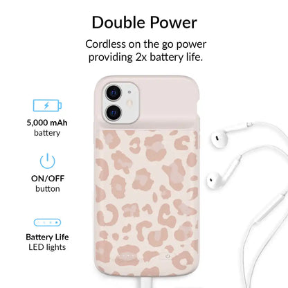 Blush Leopard iPhone Charging Case