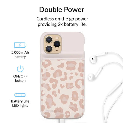 Blush Leopard iPhone Charging Case