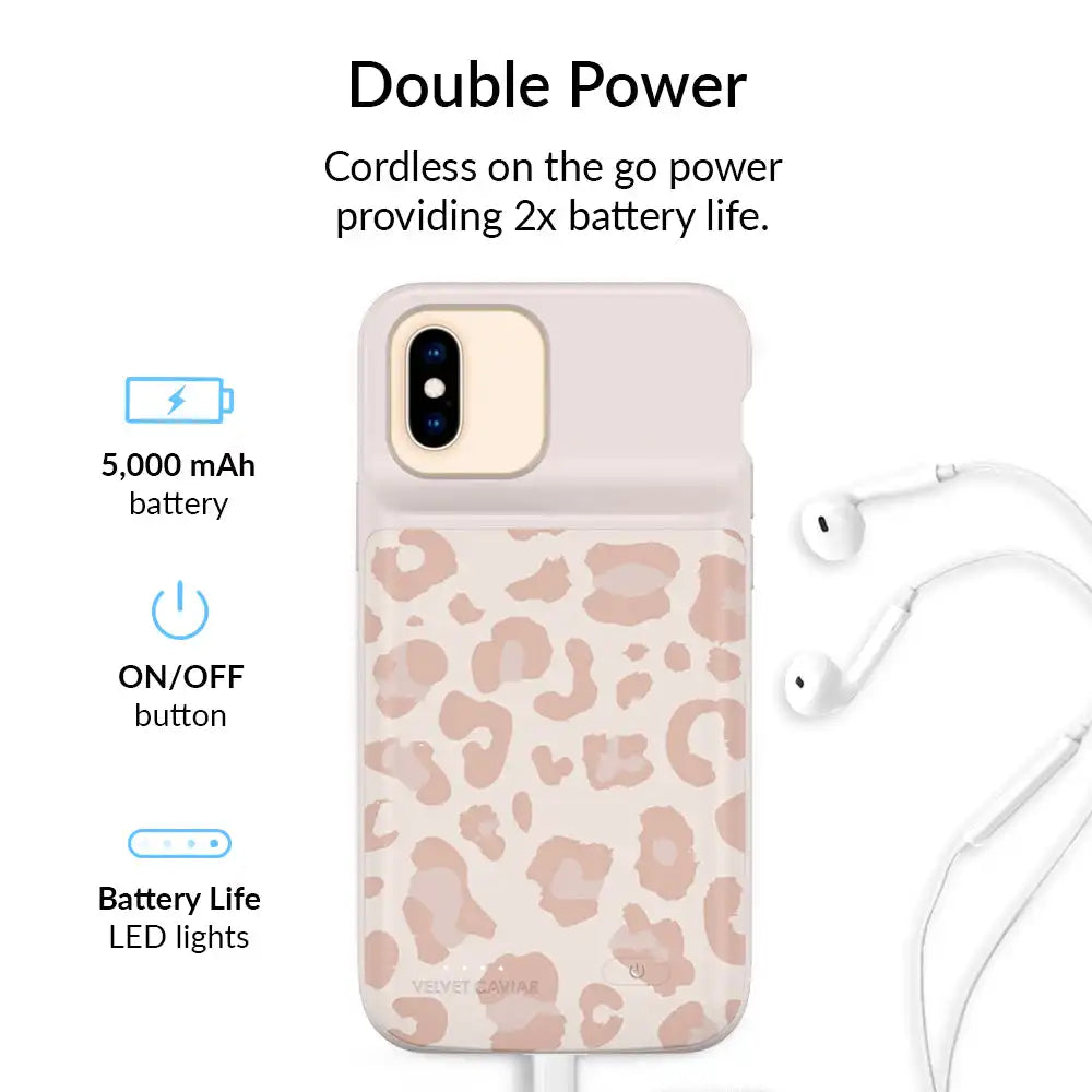 Blush Leopard iPhone Charging Case