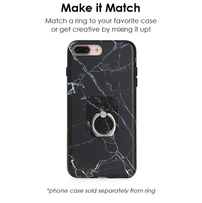 Black Marble Phone Ring