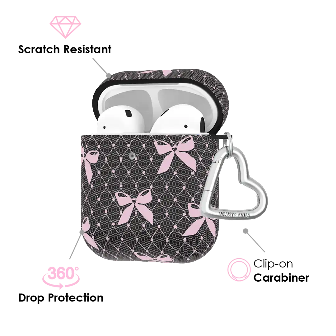 Lacy Pink Bows AirPod Case