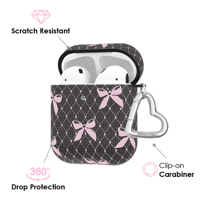 Lacy Pink Bows AirPod Case