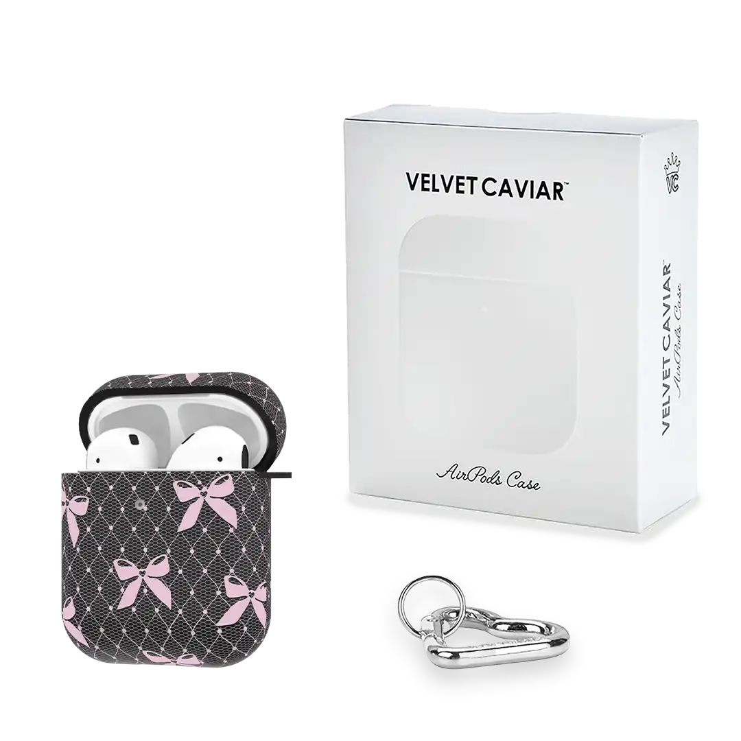 Lacy Pink Bows AirPod Case