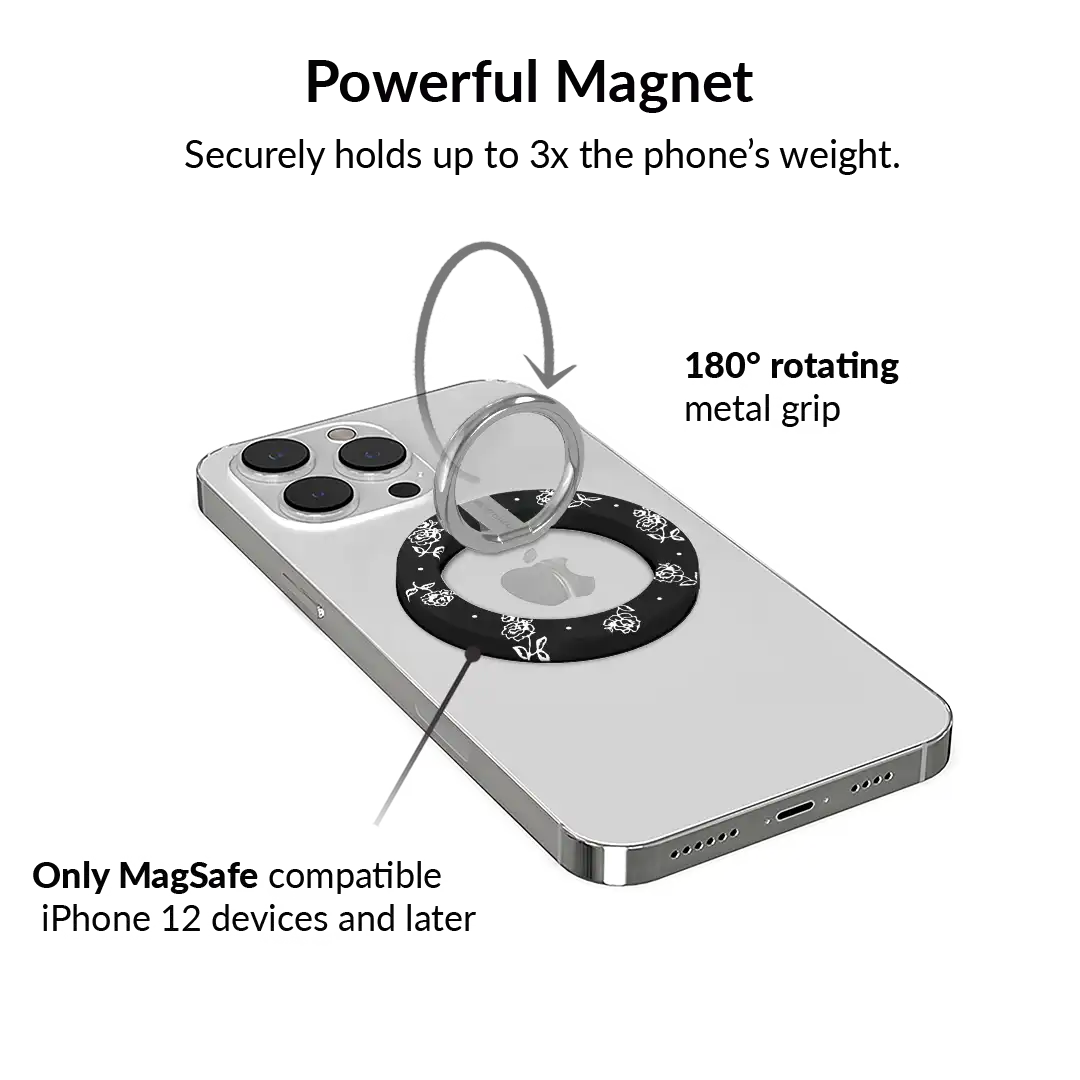 Vintage Roses MagSafe Grip Ring