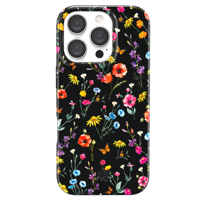 Black Wildflower iPhone Case