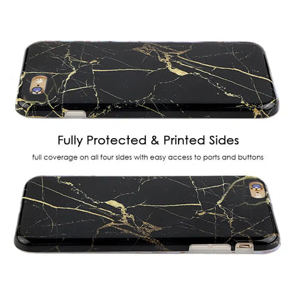 Black & Gold Marble iPhone Case