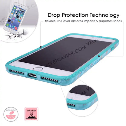 Blue Marble Holo Chrome iPhone Case