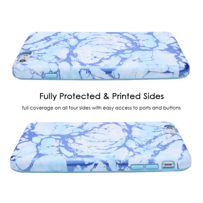 Ocean Blue Chrome Marble iPhone Case