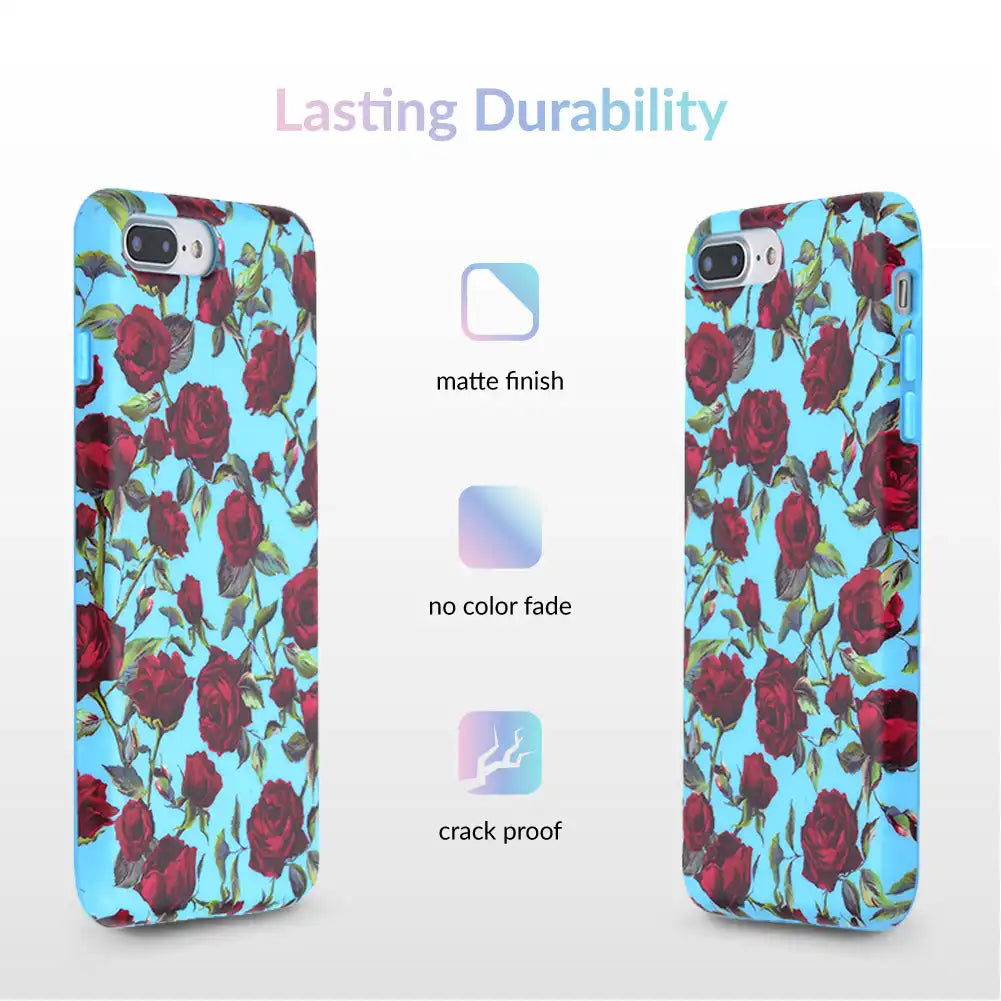 Blue Roses Floral iPhone Case