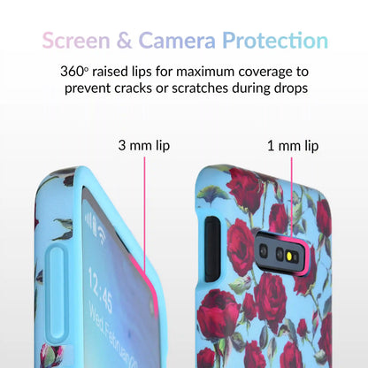 Blue Roses Floral Samsung Galaxy Case