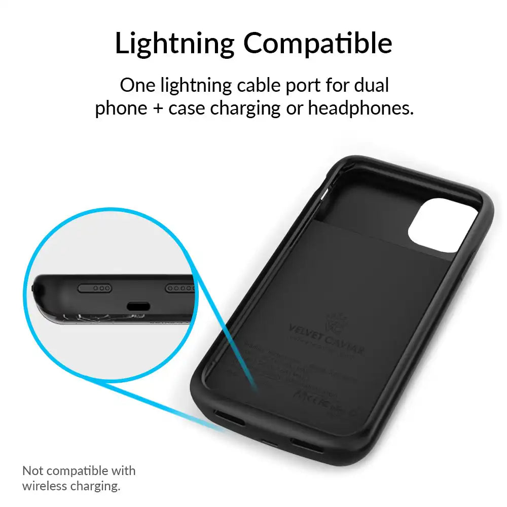 Black iPhone Charging Case