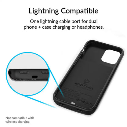 Black Marble iPhone Charging Case