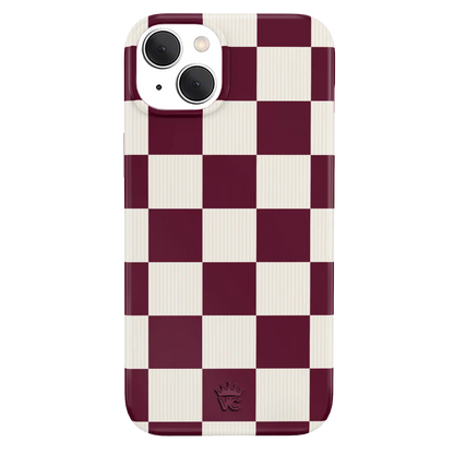 Burgundy Vibe Check iPhone Case