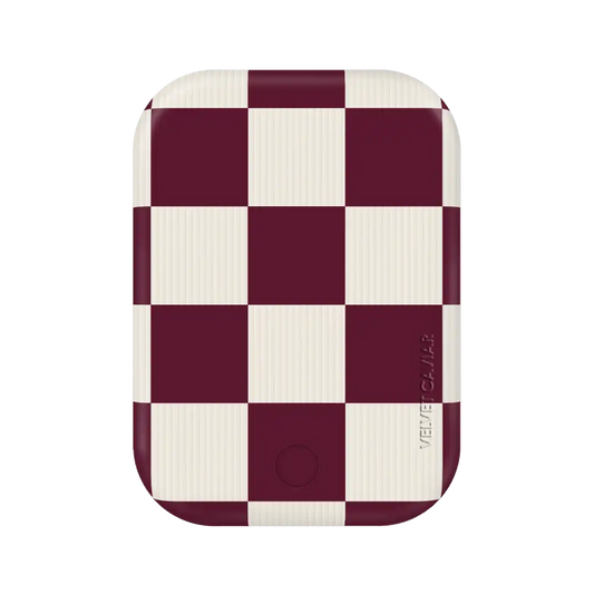 Burgundy Vibe Checker Portable MagSafe Charger Power Pack