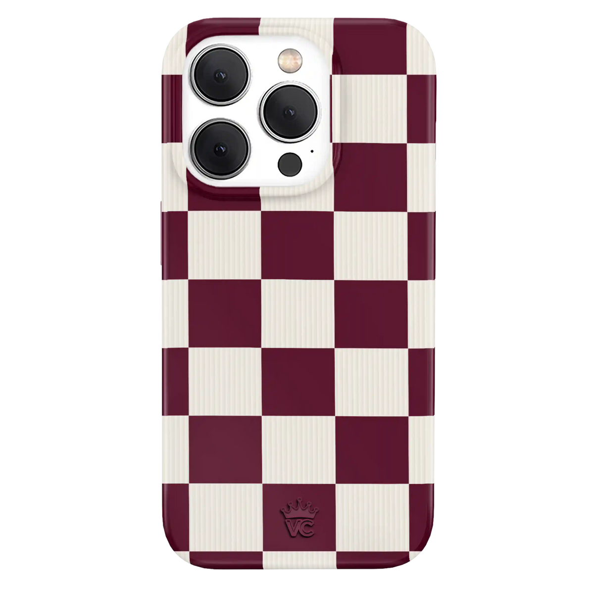 Burgundy Vibe Check iPhone Case