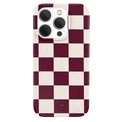 Burgundy Vibe Check iPhone Case