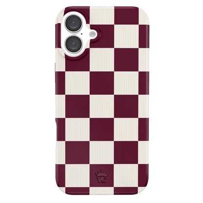Burgundy Vibe Check iPhone Case