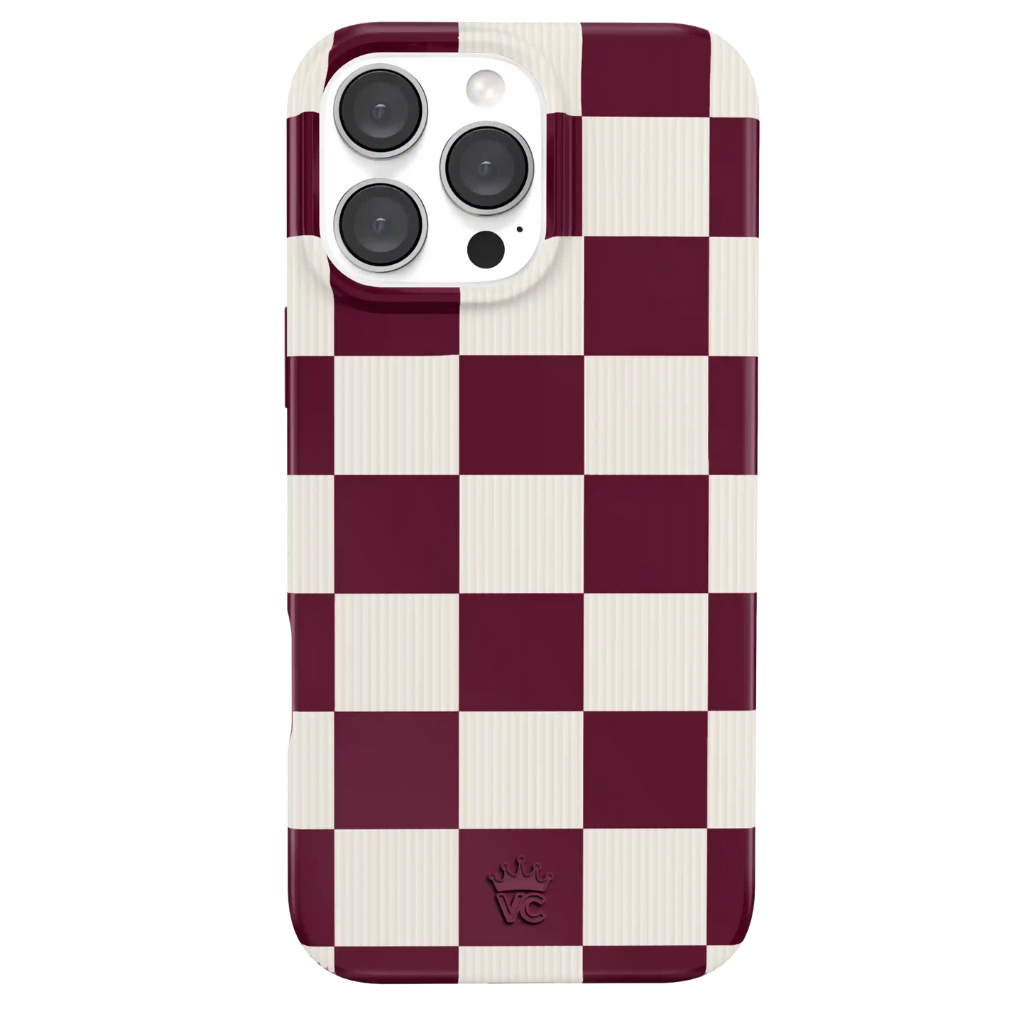 Burgundy Vibe Check iPhone Case