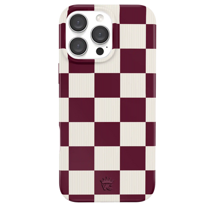 Burgundy Vibe Check iPhone Case