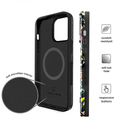 Black Wildflower iPhone Case