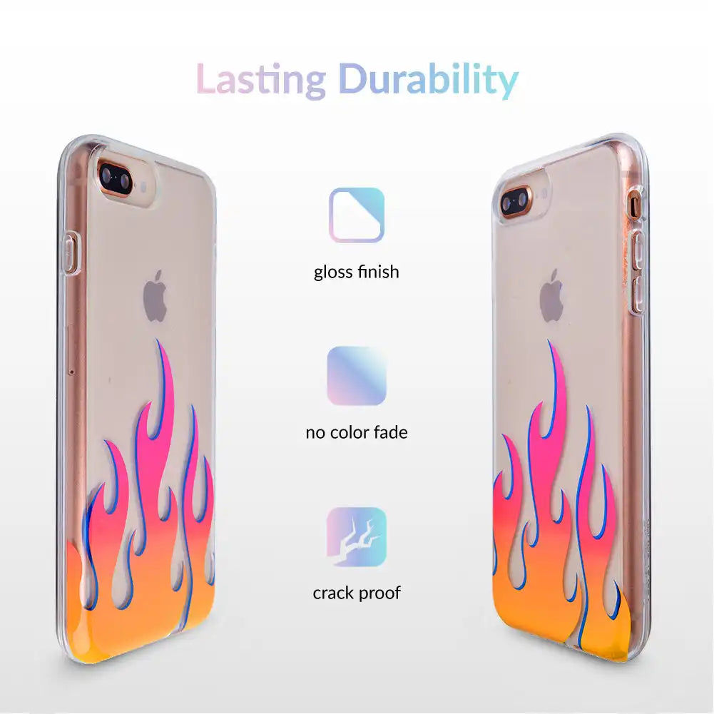 Flames Clear iPhone Case
