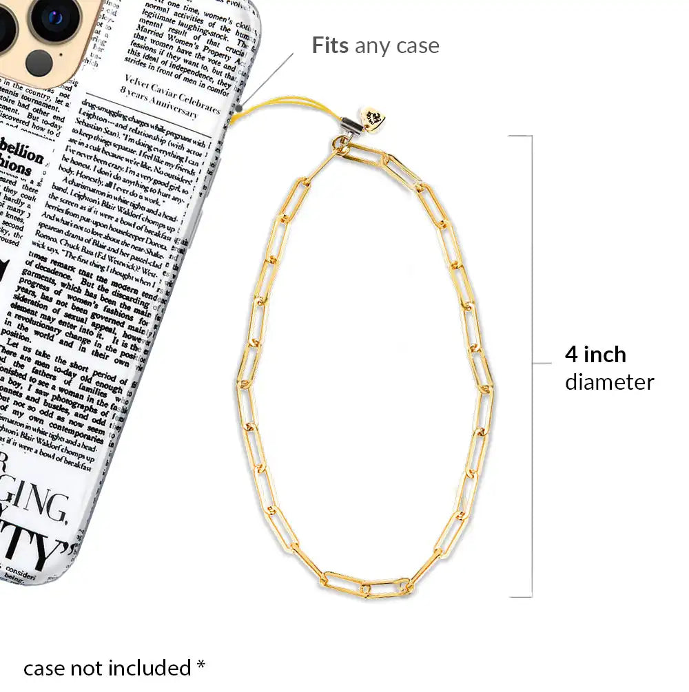 Gold Chain Phone Charm
