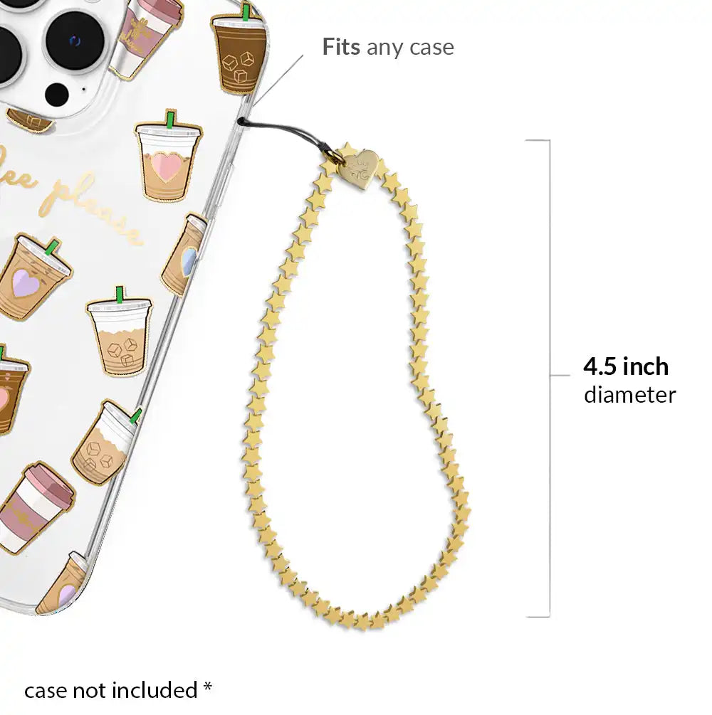 Gold Stars Phone Charm