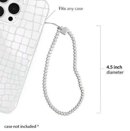 Silver Stars Phone Charm