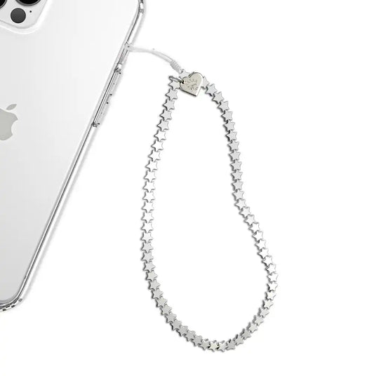 Silver Stars Phone Charm