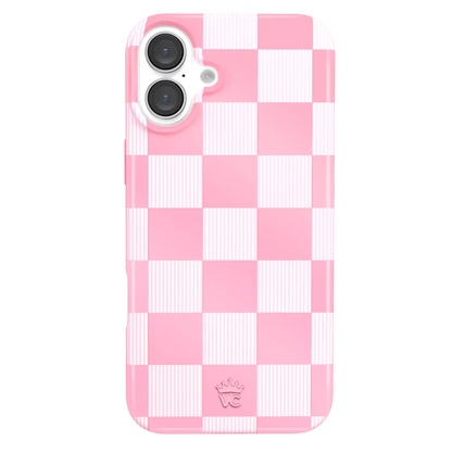 Pink Vibe Checkered iPhone Case