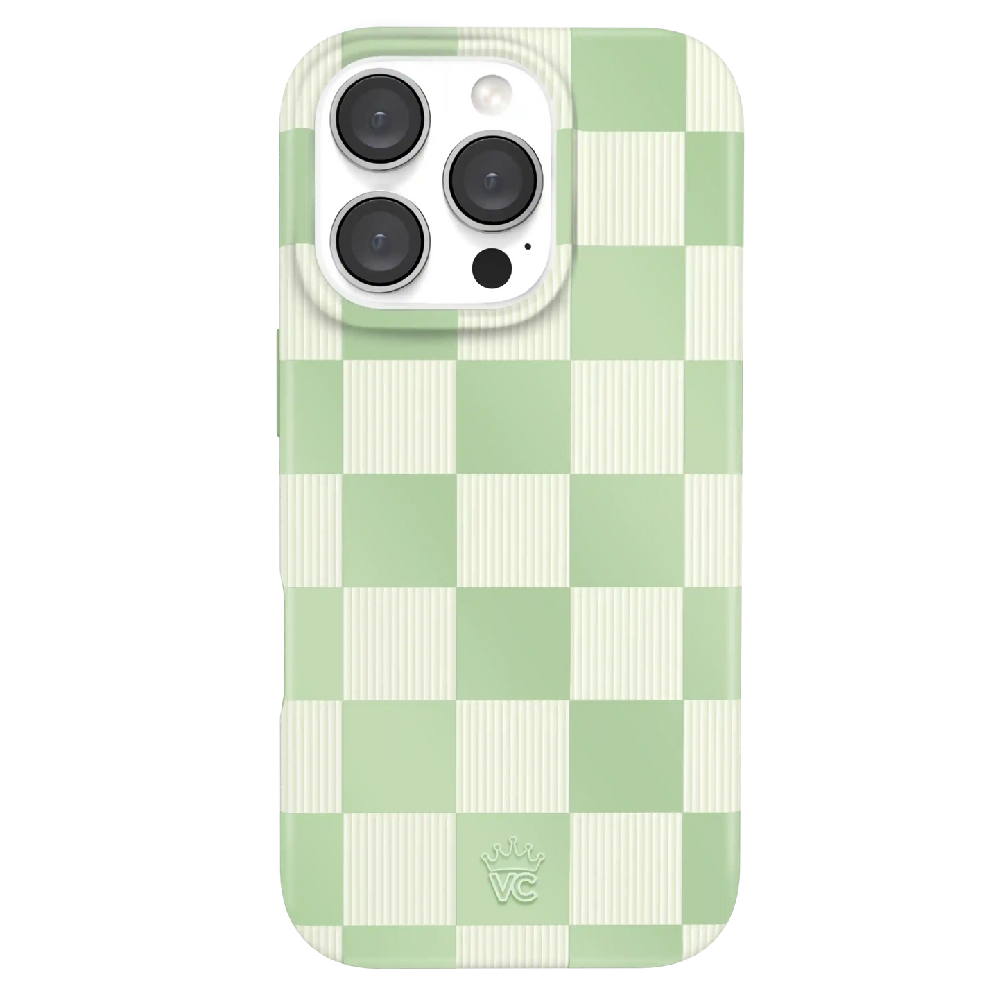 Pistachio Vibe Checkered iPhone Case