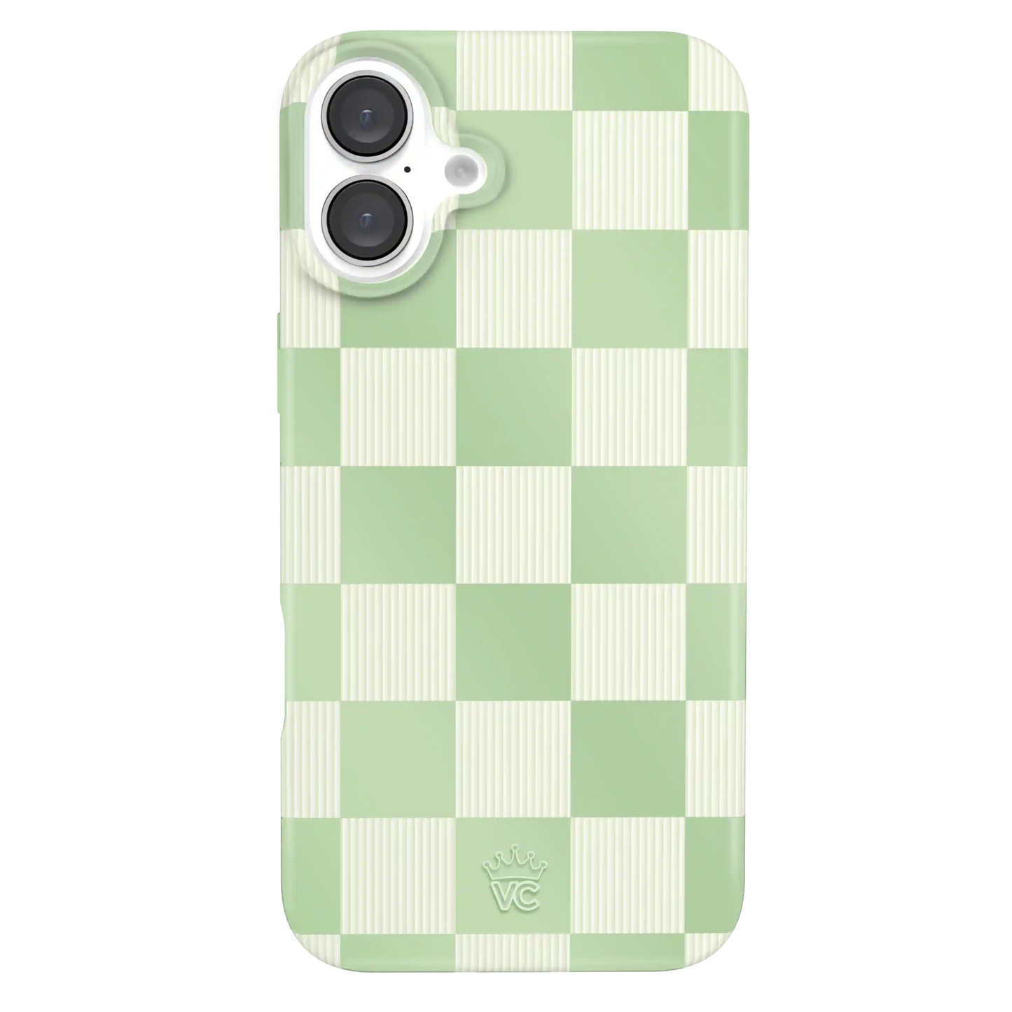 Pistachio Vibe Checkered iPhone Case