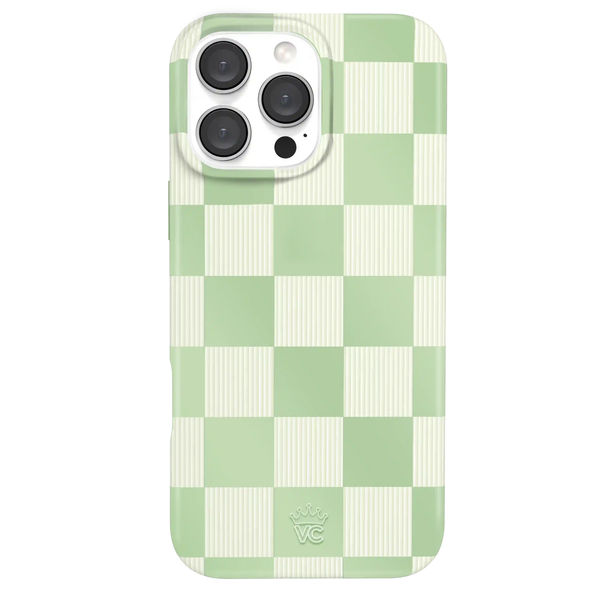 Pistachio Vibe Checkered iPhone Case