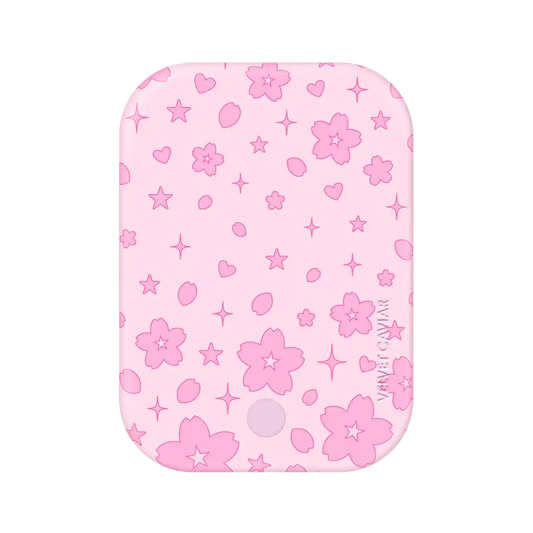Pink Cherry Blossom Portable MagSafe Charger Power Pack