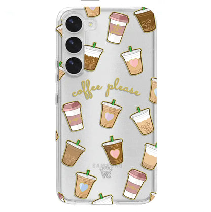 Coffee First Clear Samsung Galaxy Case