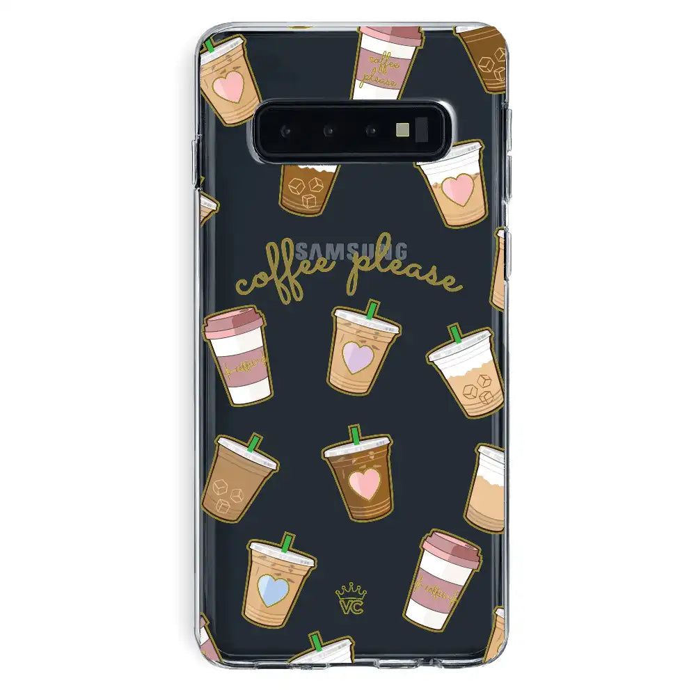 Coffee First Clear Samsung Galaxy Case