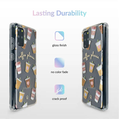 Coffee First Clear Samsung Galaxy Case
