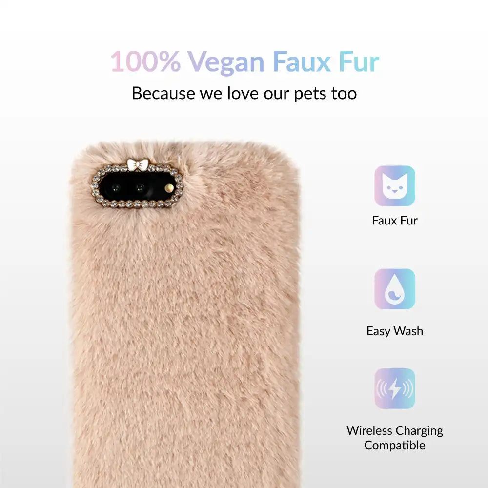 Beige Faux Fur iPhone Case